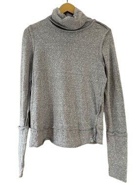 Free People We The Free Gray Turtleneck Top Soft Cozy Long Sleeve